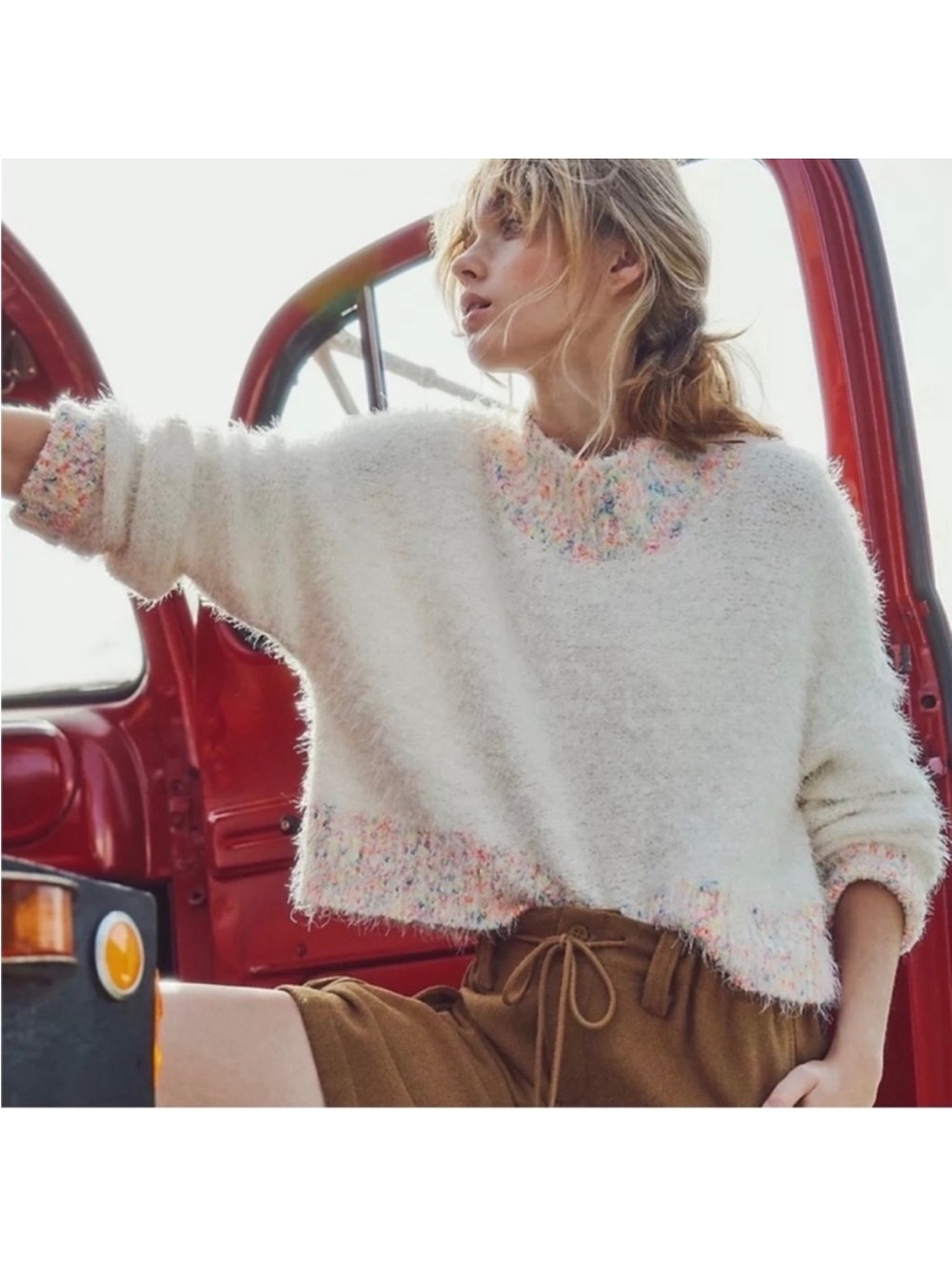 Free People Stardust Pullover
Sweater Gardenia Combo
Crop Cozy Women's Size S